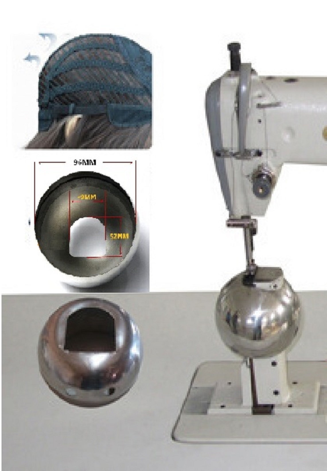 Yamata FY810 Sewing Machine Wig Attachment Post Bed Roller Etsy