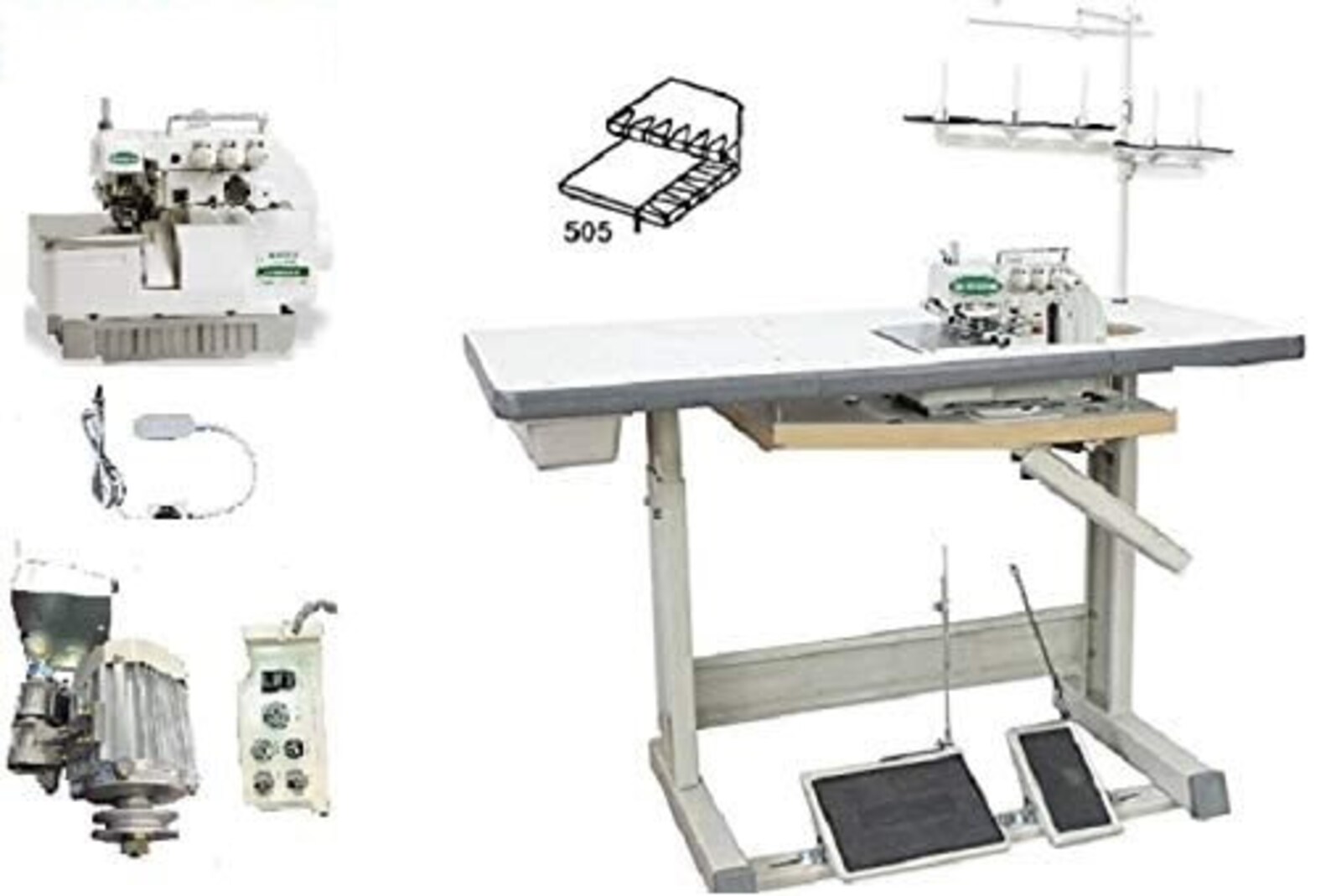 Yamata Industrial 3Thread Overlock Sewing Machine table & Etsy