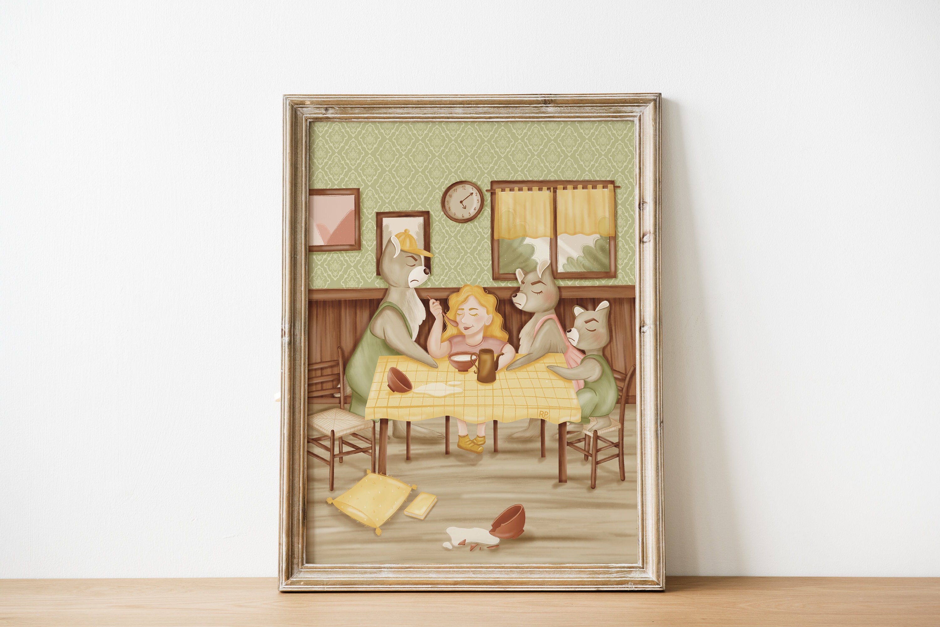 Affiche Boucle d'or Format A5 et A4, Pour Décoration Murale