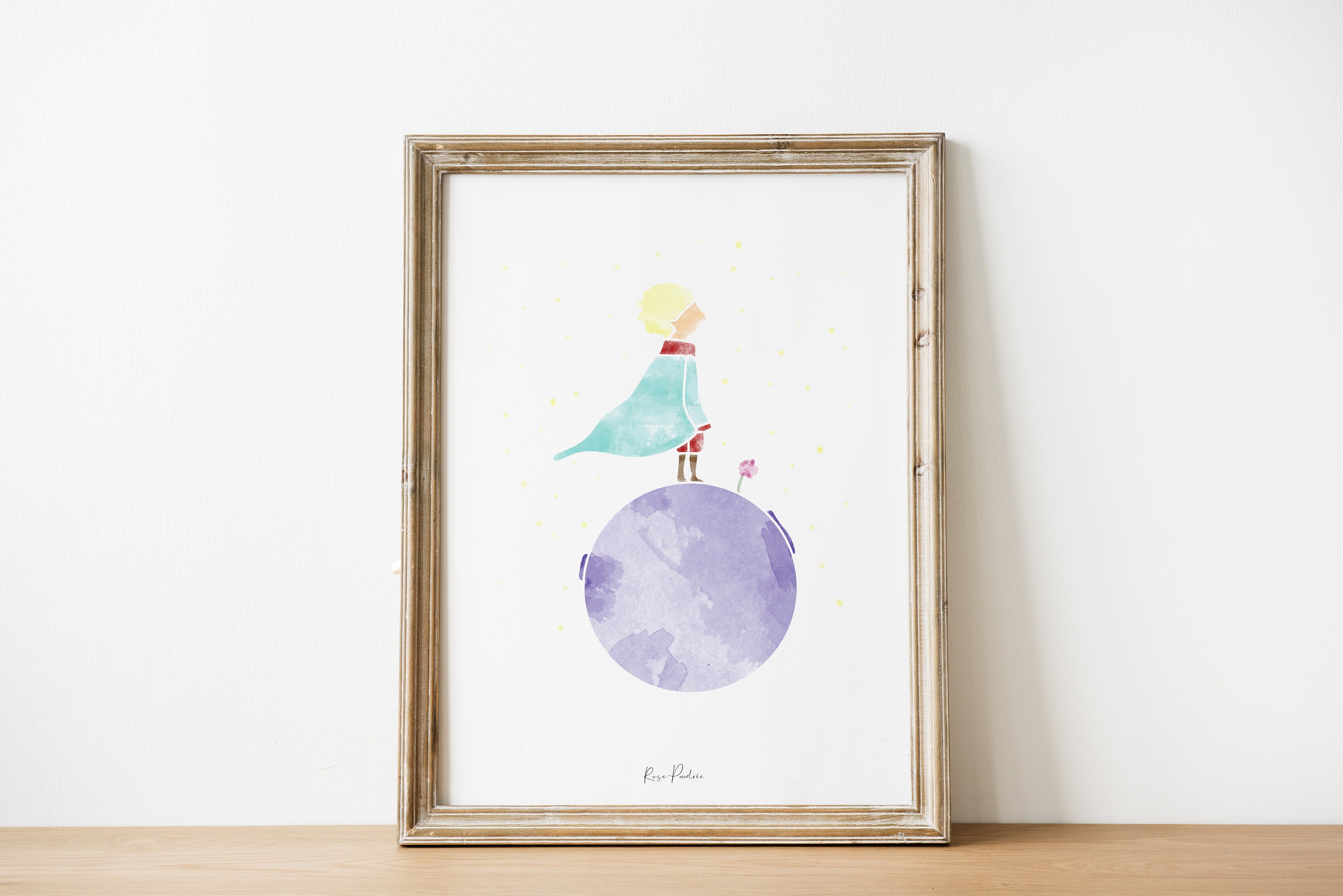Carte Postale Petit Prince sur Papier Mat Pour Décoration Murale de Chambre