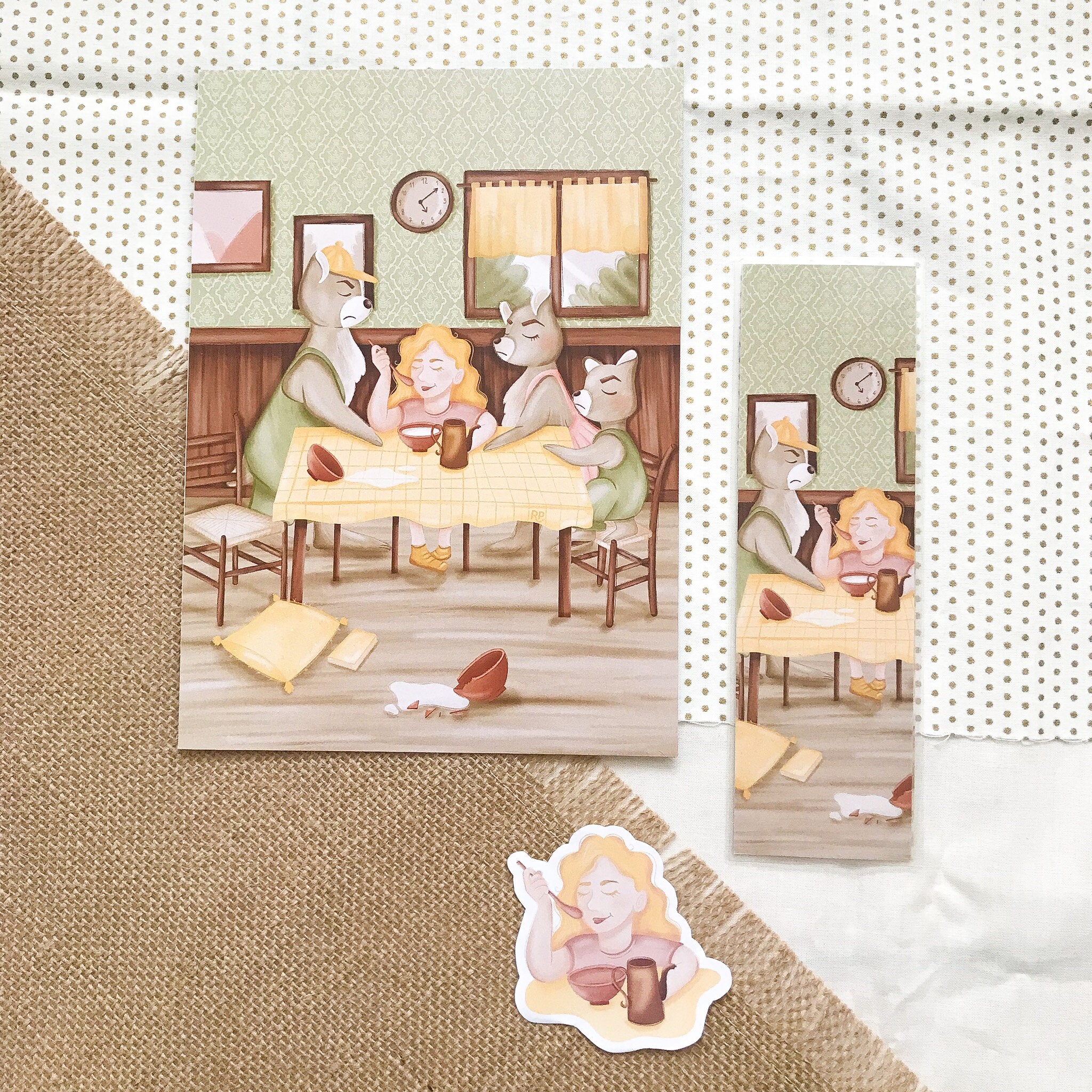 Box Collection Boucle d'or, Affiche, Marque Page et Stickers