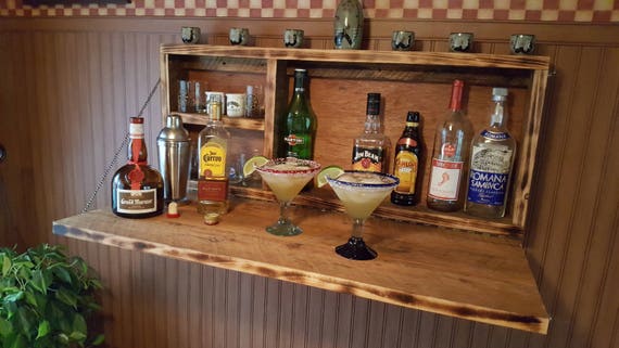 Gabinete de licor de cueva de hombre rústico Murphy Bar barra | Etsy