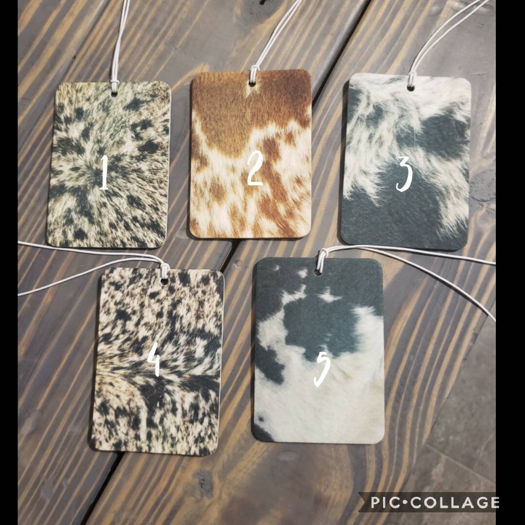 Cowhide Air Freshener choose Your Own Scent Etsy