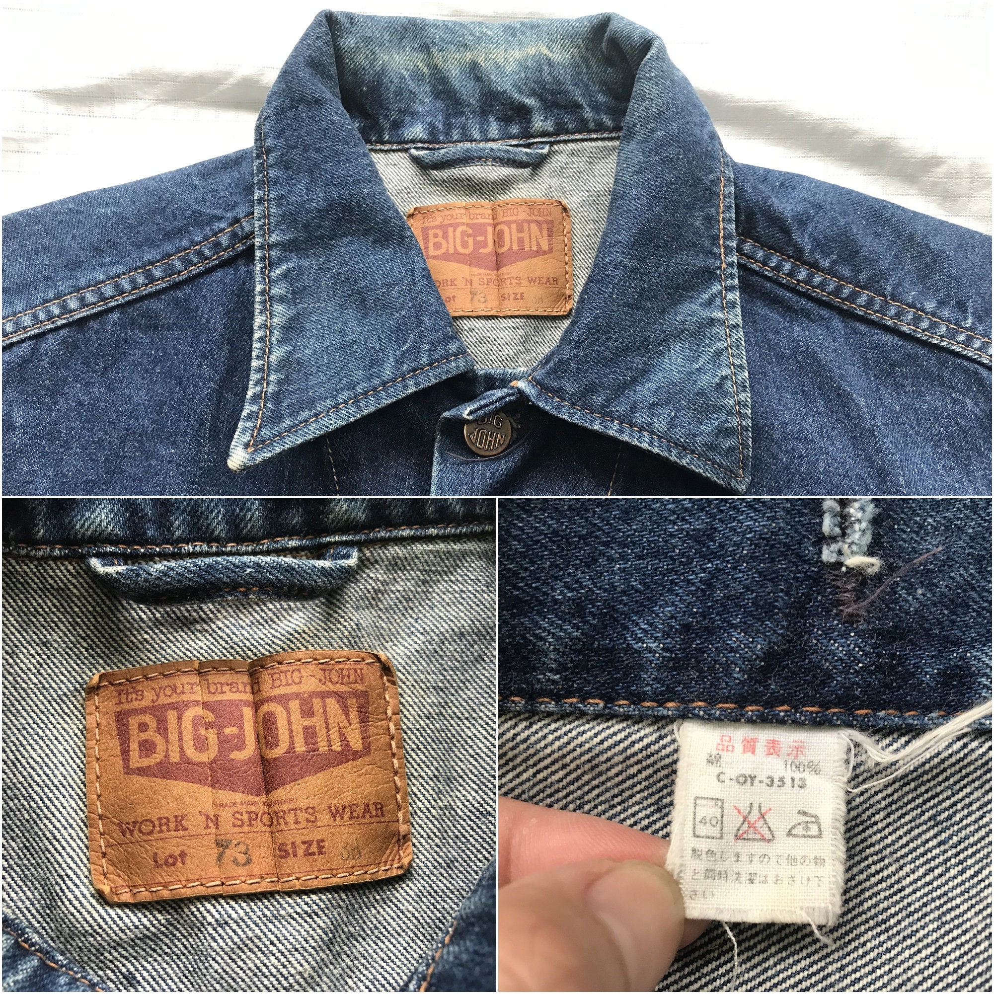 ♦️Vintage♦️ BIG-JOHN Gジャン BIG JOHN - 【BIG JOHN】デニム ジャケット ジージャン 短丈