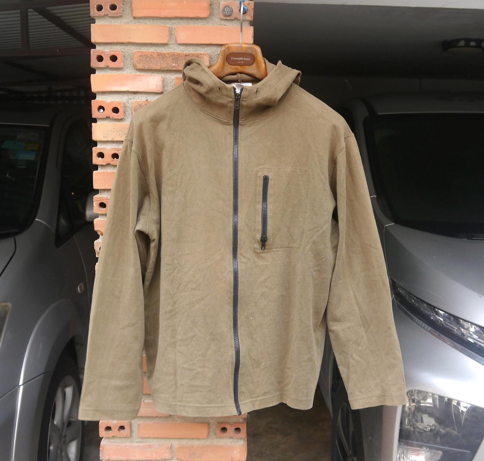 BEAMS Japan Green Zip Hoodie Sz M - Etsy