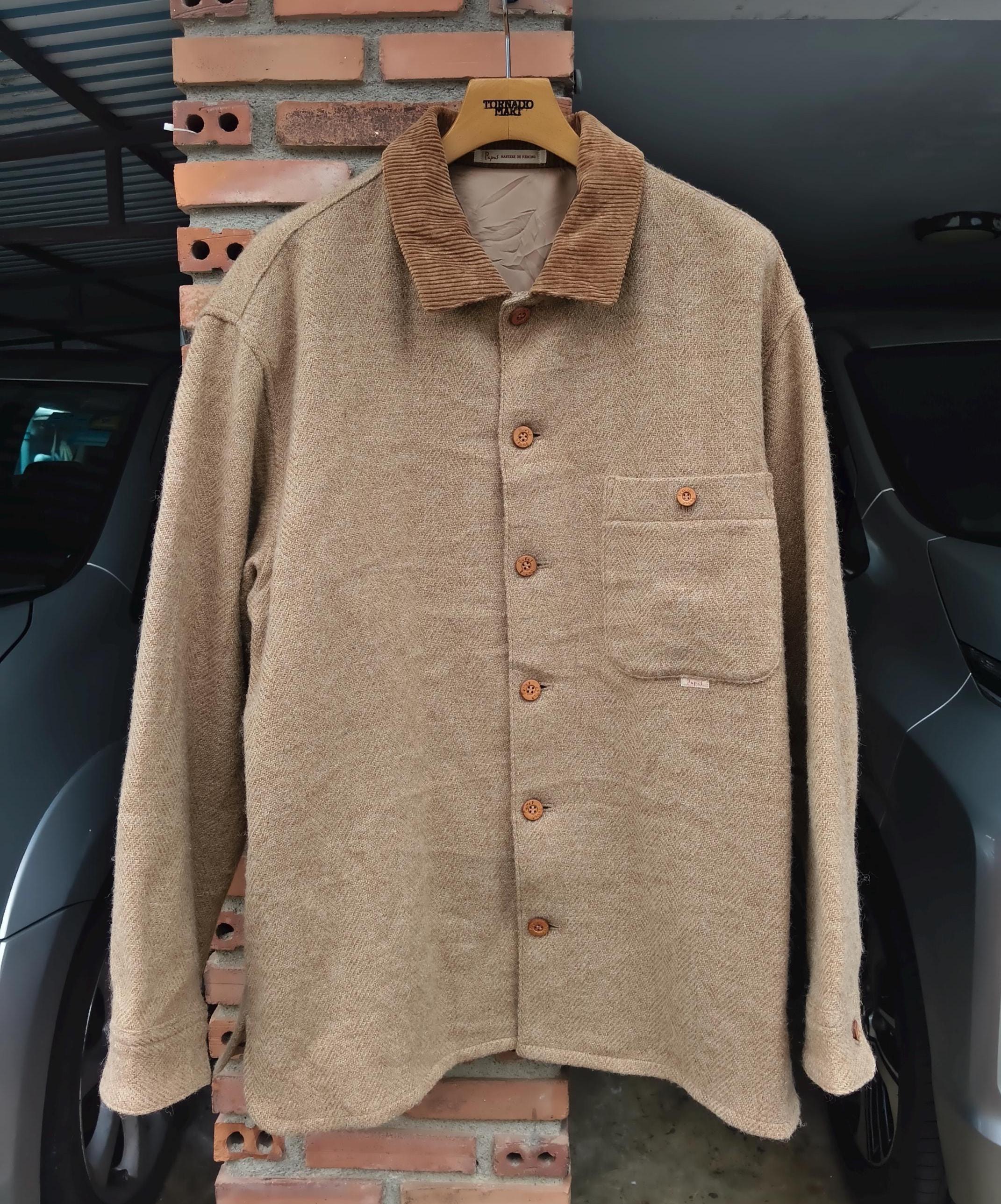 ジャケット・アウター PAPAS coduroy brown jacket Papas Jacket - Etsy