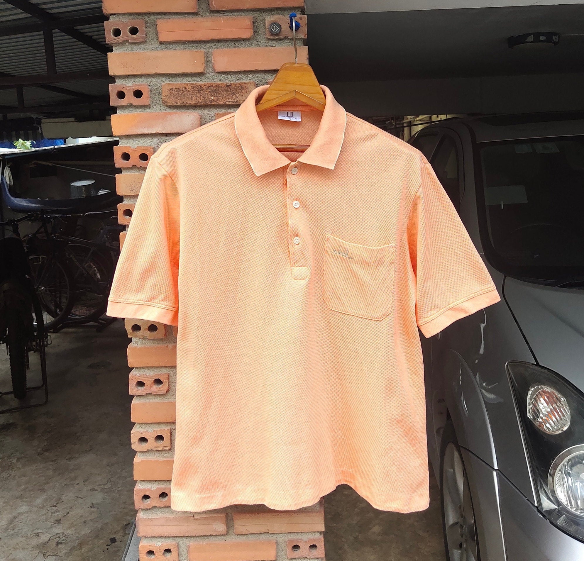 メンズウェア dunhill sport polo shirt size L Dunhill Sport Orange Polo Shirt M - Etsy