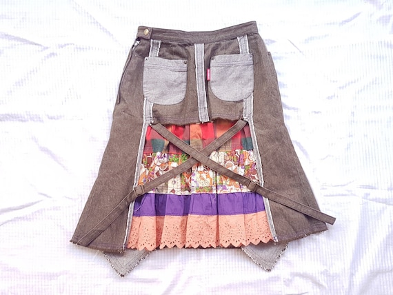 Sz9 Betty Blue Shinji Abe Brown Destroyed Denim Sk