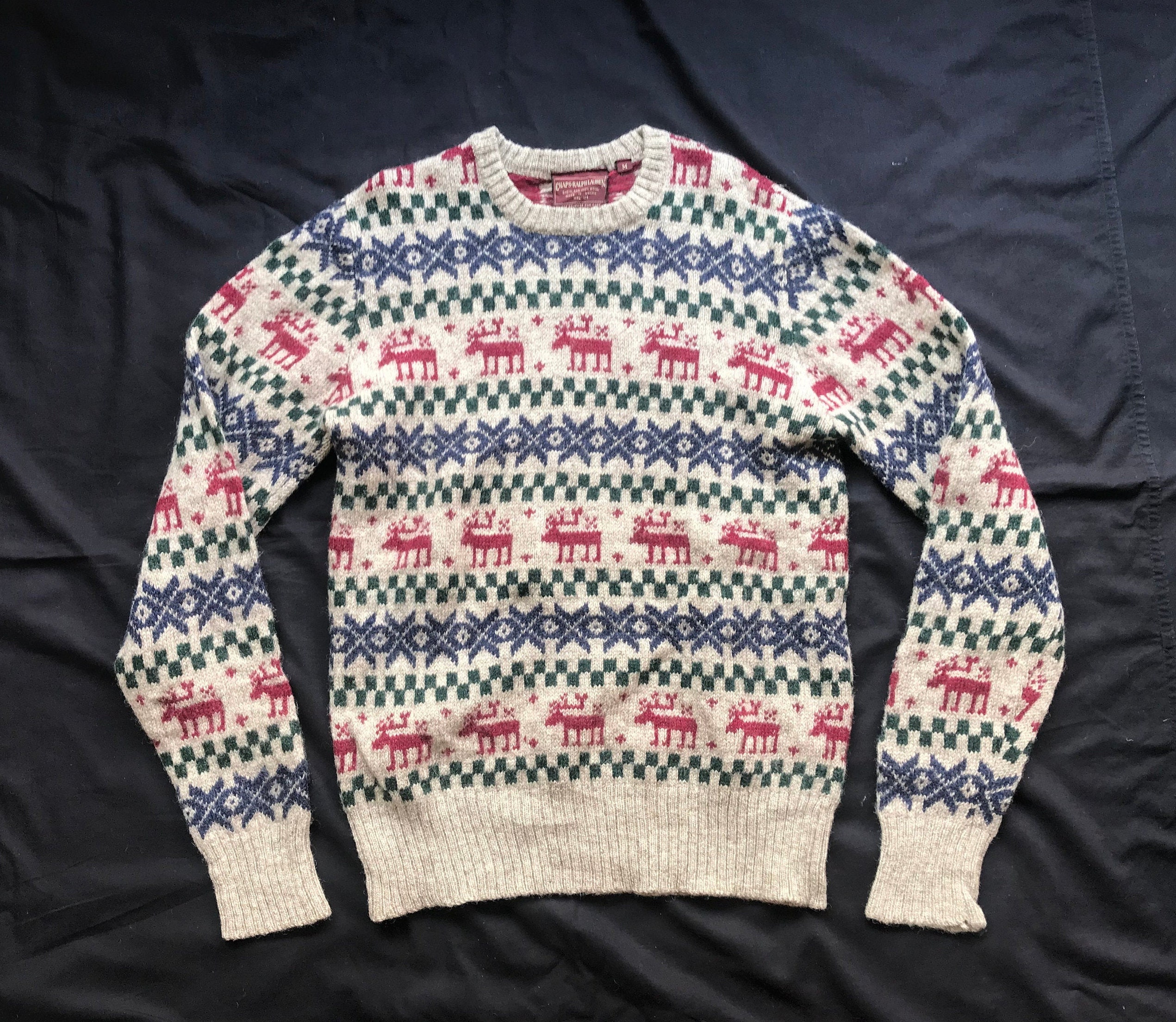 Chaps Ralph Lauren Knit Ladies Sweater Sz M - Etsy