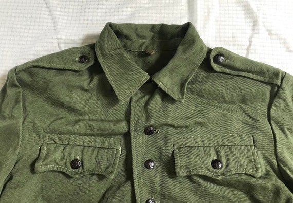 Bulgarian Army Shirt Lightweight Jacket Green Star Buttons Military Surplus Bulgarian Army Shirt Lightweight Jacket Green Star Buttons Military Surplus
