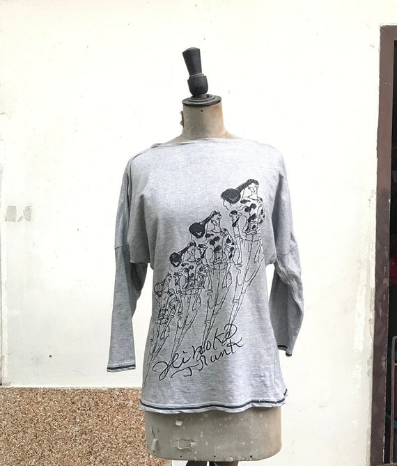 Hiroko Koshino Trunk Relaxed Fit Gray Women Tops Sz 38 - Etsy