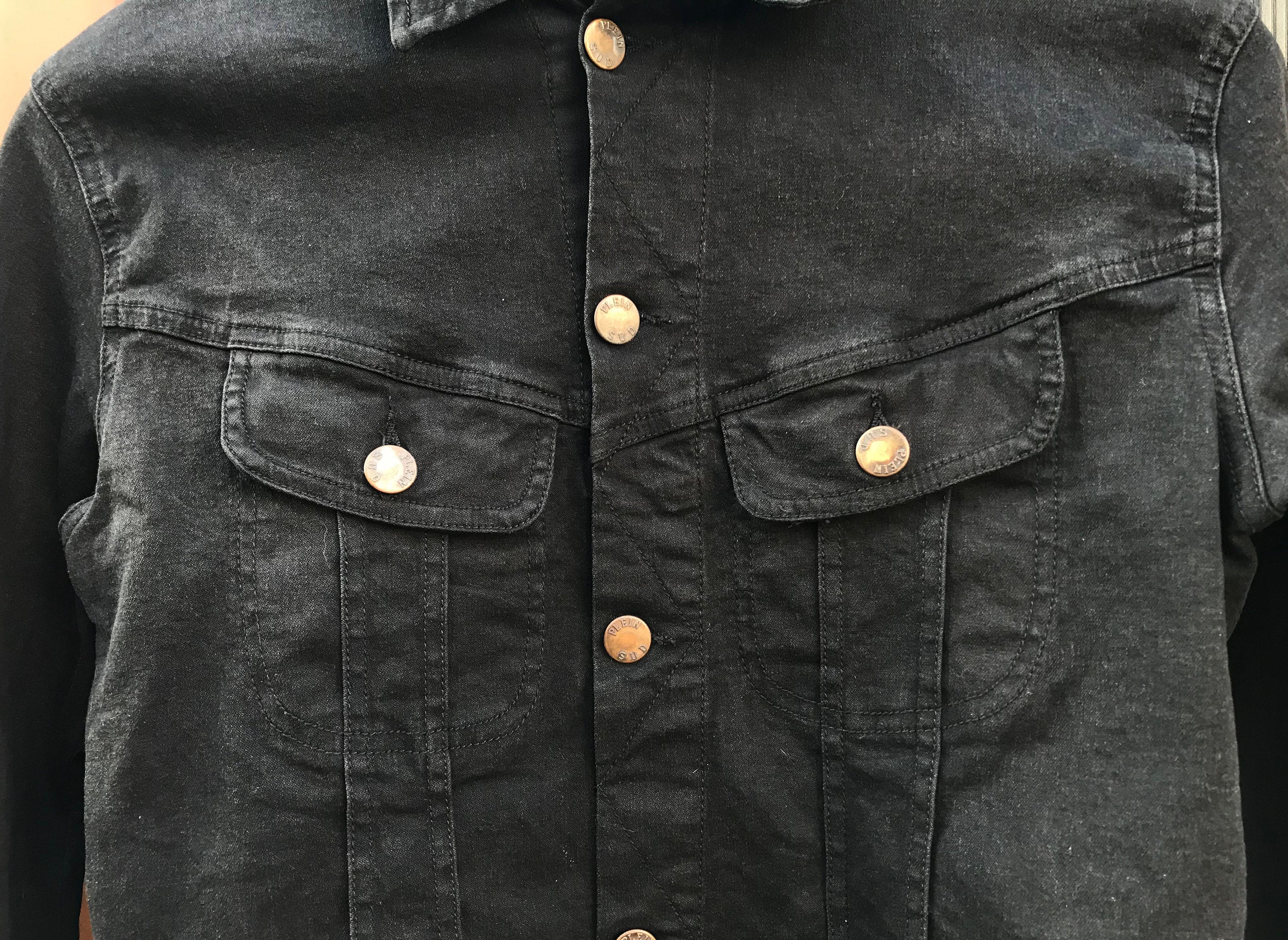 Plein Sud 90s Vintage Black Stretch Jean Jacket 40/8 - Etsy