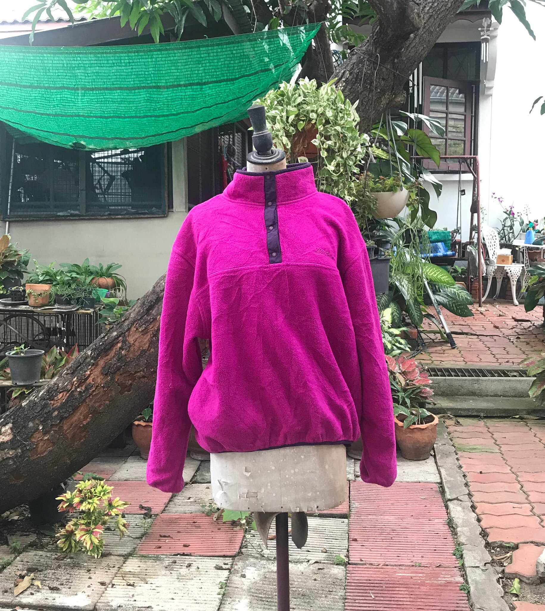 LL Bean Magenta Fleece Women Sz L - Etsy LL Bean Magenta Fleece Women Sz L - Etsy