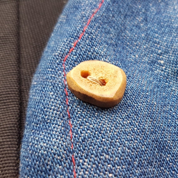 Denim Patchwork Reversible Vest Small - image 4