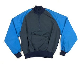 Action Era Blue Sleeve Pullover Front Pocket Smock Jacket
