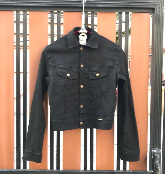 Plein Sud 90s Vintage Black Stretch Jean Jacket 40/8 - Etsy
