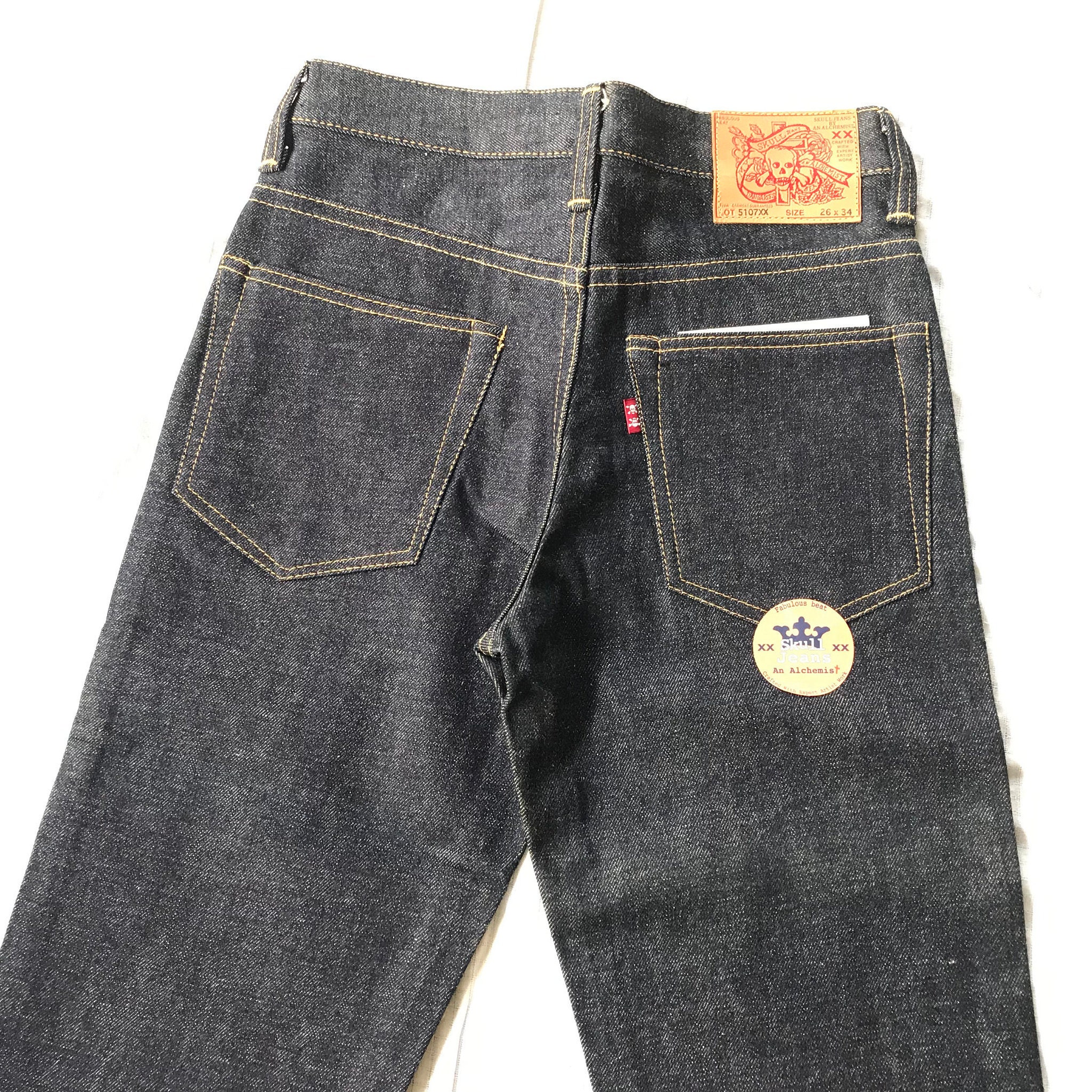 26 Skull Jeans by an Alchemist Raw Boot Cut Zip Jeans Denim 26 Skull Jeans by an Alchemist Raw Boot Cut Zip Jeans Denim