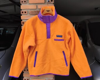 VTG Helly Hansen Orange Pullover Fleece Sz S
