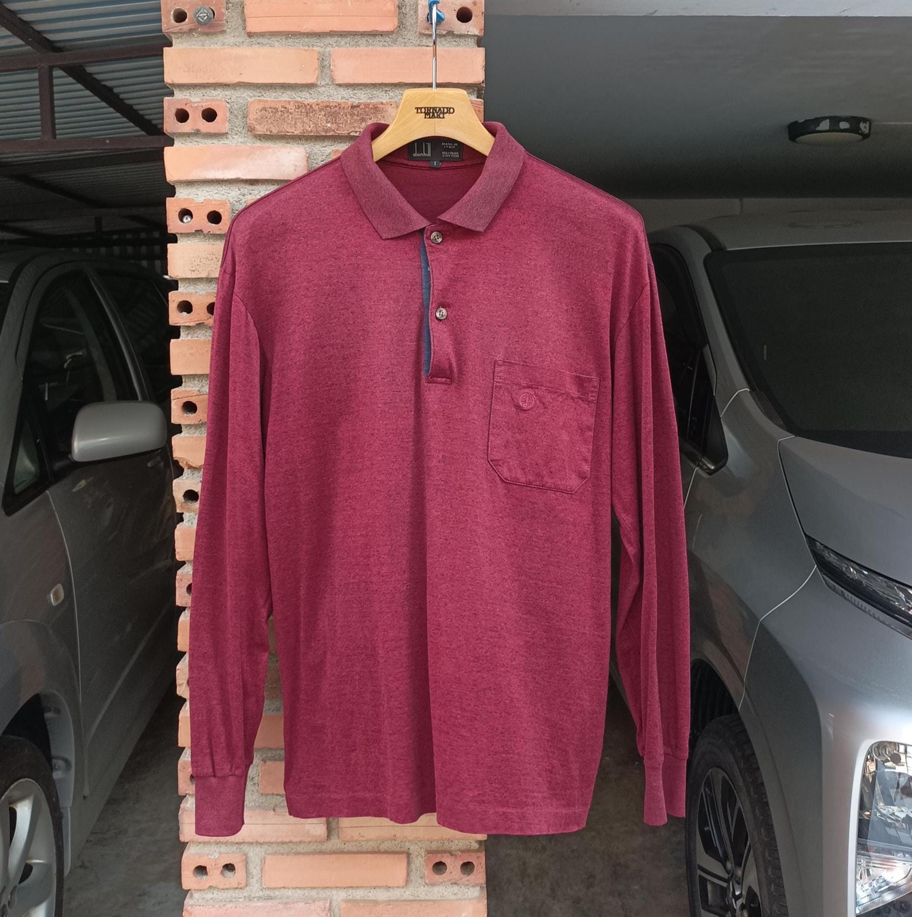 VTG Dunhill Golf Red Long Sleeve Pocket Polo Shirt Sz S - Etsy