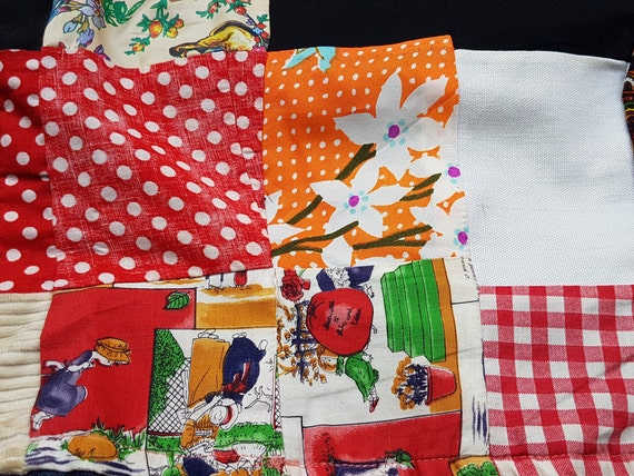 Denim Patchwork Reversible Vest Small - image 9