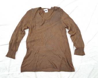 SZ P DKNY  Rayon sweater green brown olive