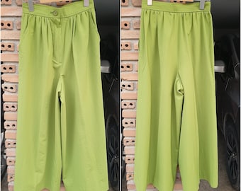 YSL diffusion femmes Green Wide Leg Trousers Sz M