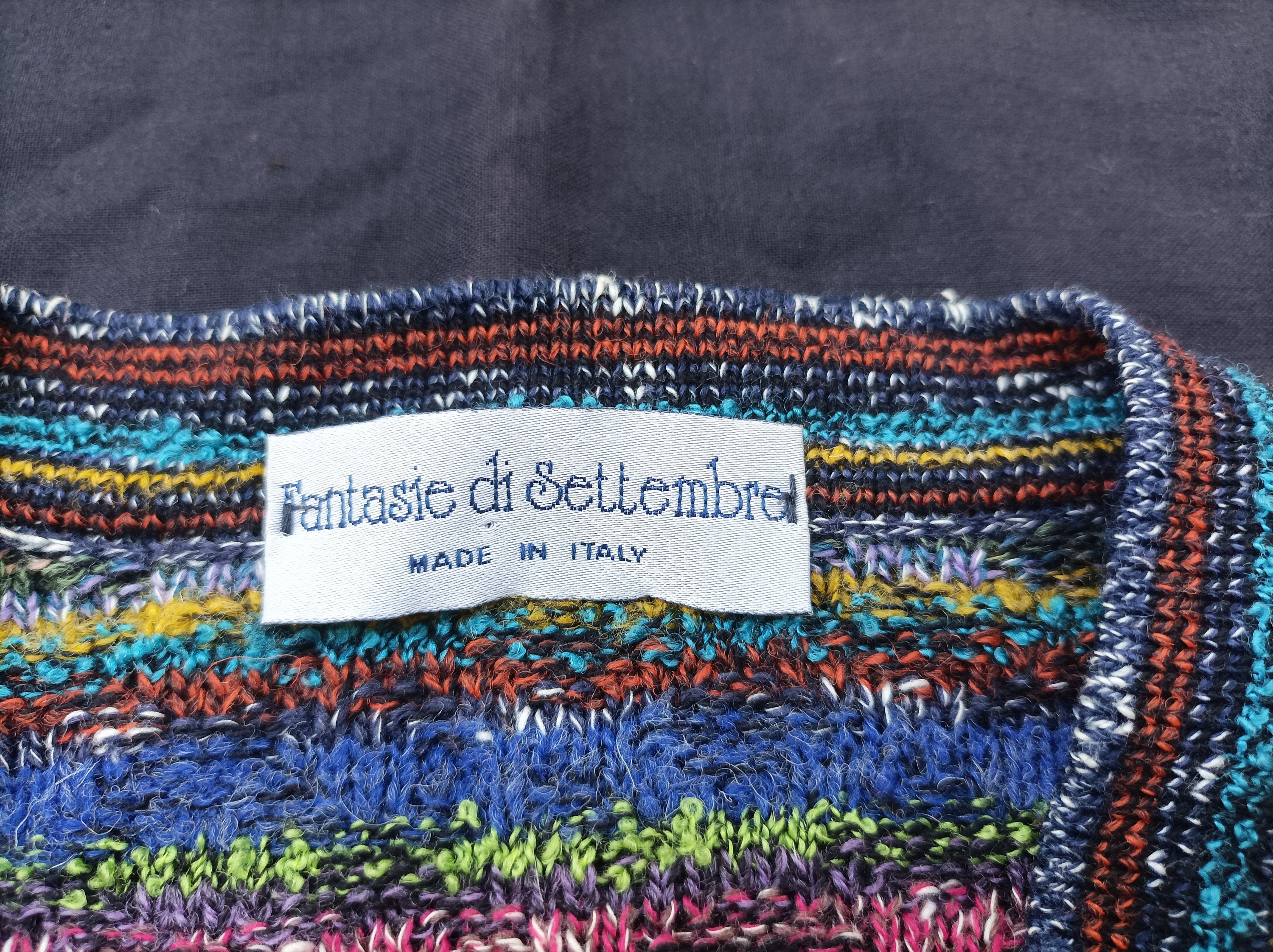 Fantasie di Settembre V ネック マルチカラー セーター 48 - Etsy 日本
