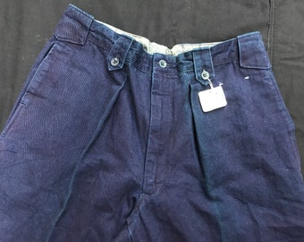 VTG Japanese Barsas Uomo Navy Trousers