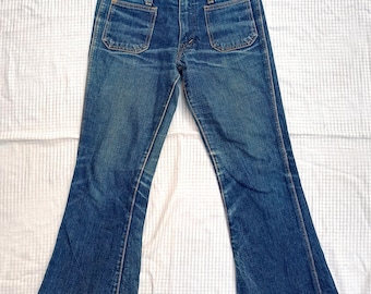 VTG 70s Big John Japan Sanforized Bootcut Talon Zip Jeans W28