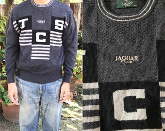 Jaguar Club Gray Sweater Vintage