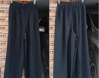 YSL diffusion femmes Black Wide Leg Trousers Sz S