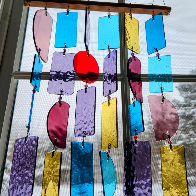 Stained Glass Wind Chimes Etsy