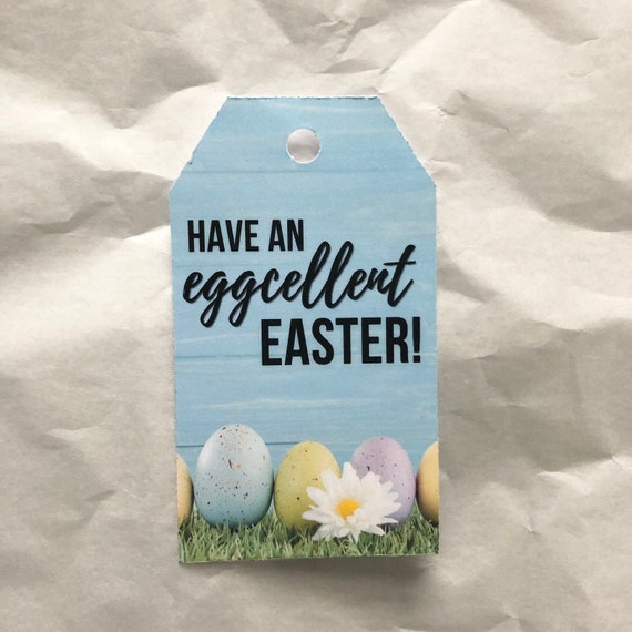 Eggcellent Easter Printable Gift Tag TEMPLATE Realtor Etsy