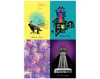 Nikola Tesla AR Postcards