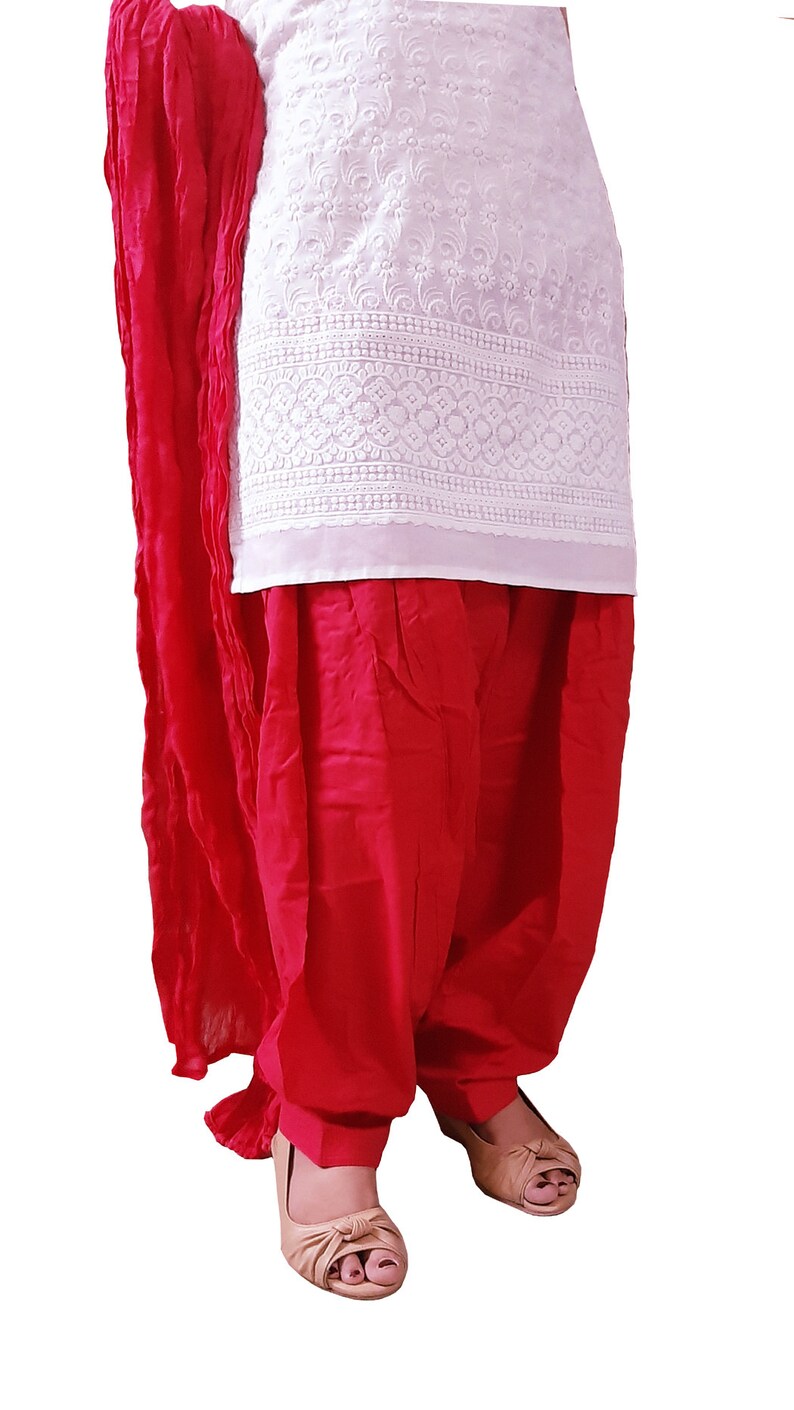 Multiple Color Cotton Patiala Salwar Pants with Dupatta Custom Etsy