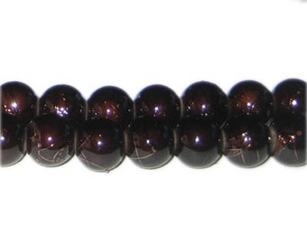 12mm Drizzled Copper Bead, approx. 18 bead