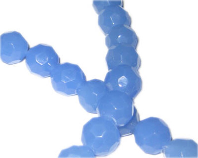 12mm Violet Faceted Round Semi-Opaque Glass Bead 13 string