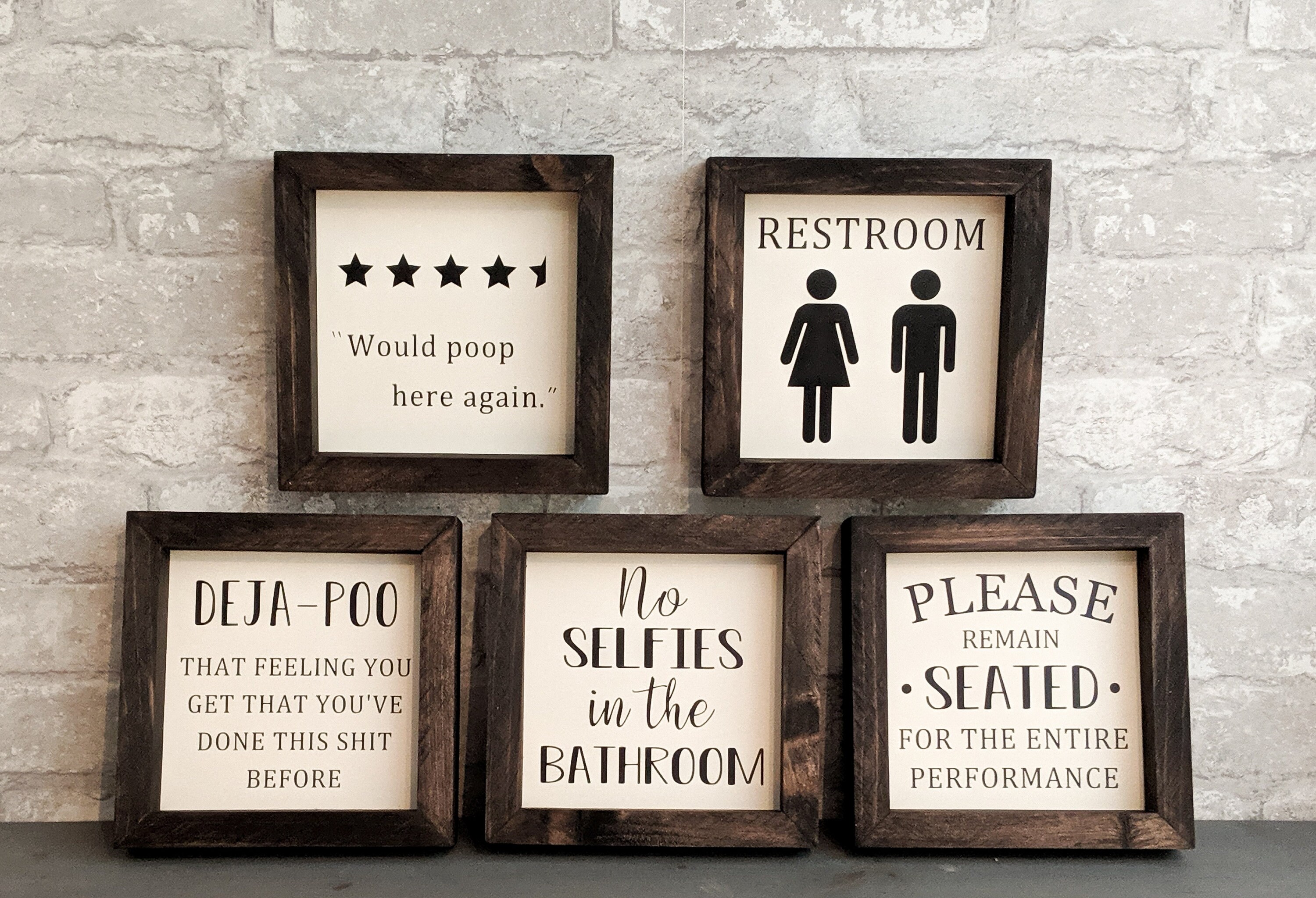 Funny Bathroom Signs Interchangeable Bathroom Signs Etsy Canada