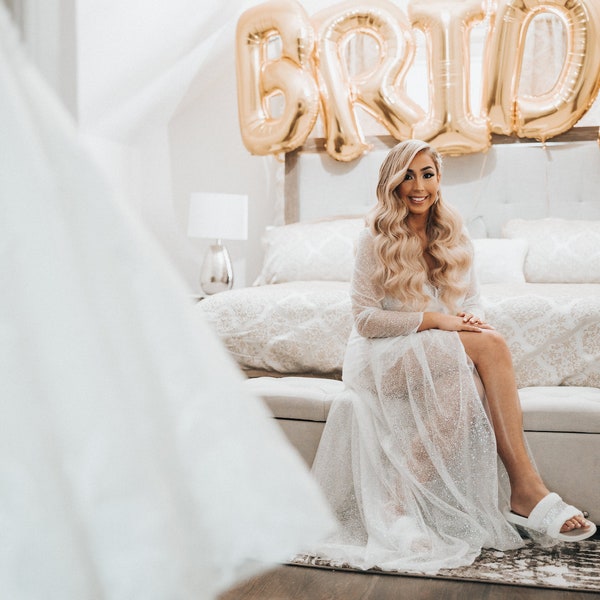The Cinderella Glitter Bridal Robe
