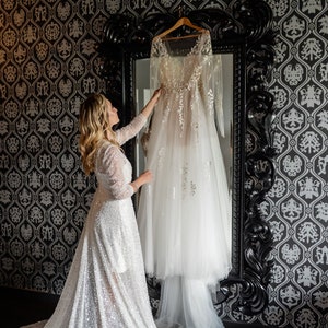 The Angelia Sequin Beaded Bridal Robe image 6