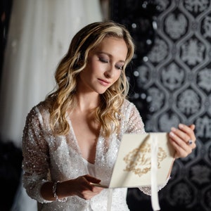 The Angelia Sequin Beaded Bridal Robe image 7