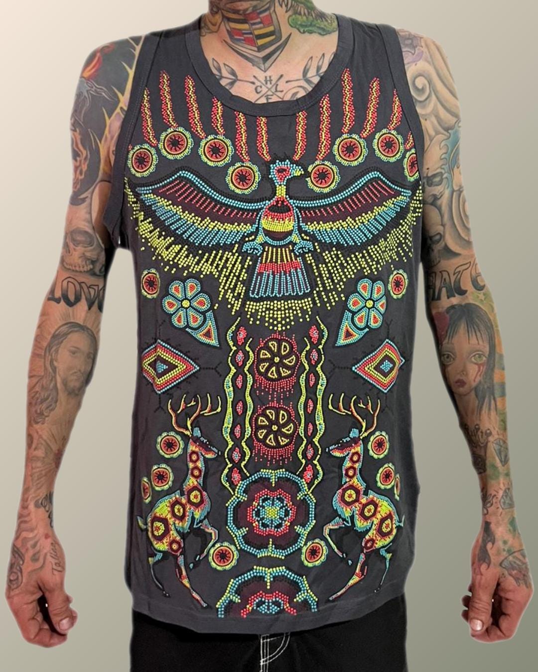 Aztec Psychedelic Trippy Men's Short Sleeve Shirt