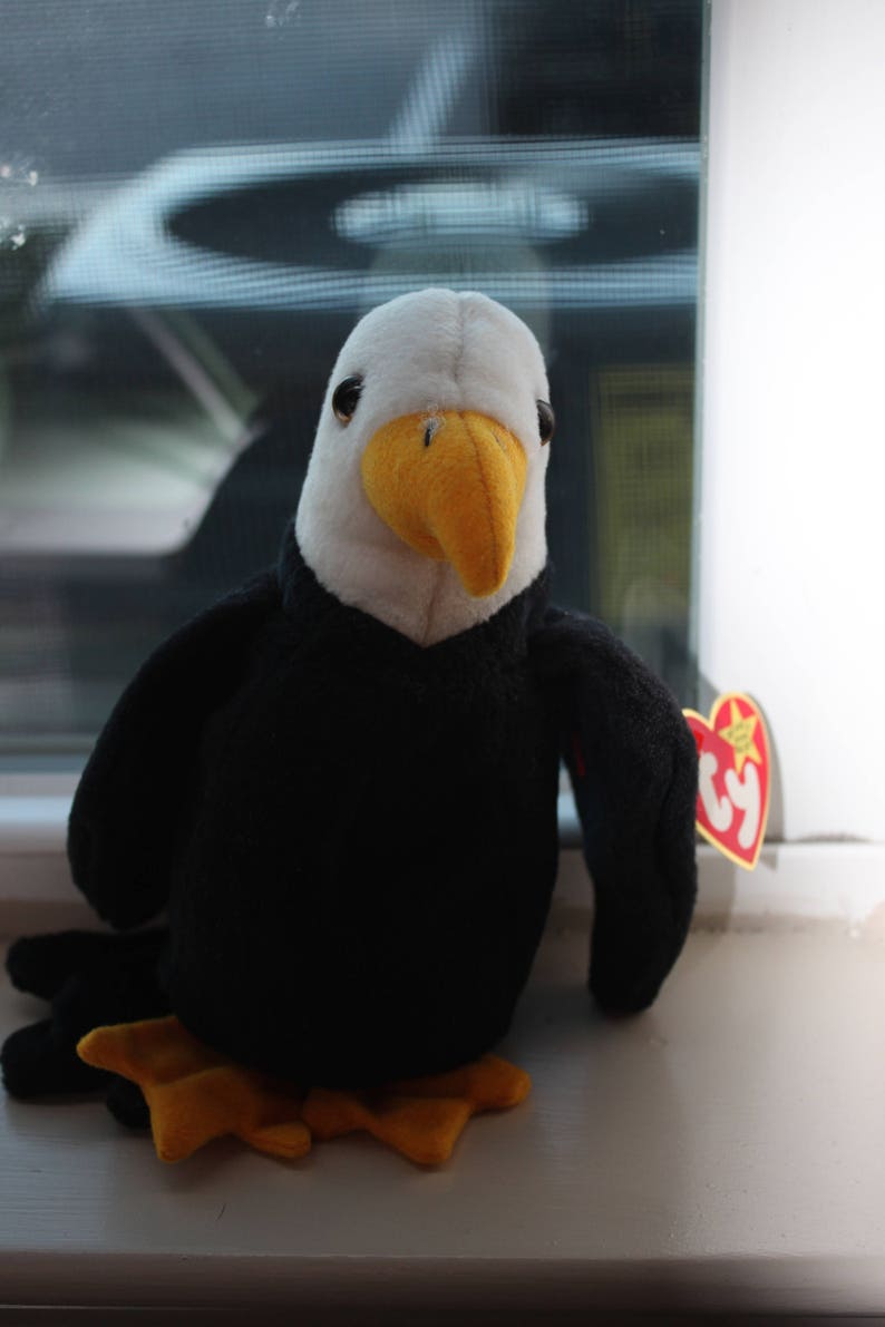 MINT with MINT TAG PRICE STICKER TY BALDY the EAGLE BEANIE BABY