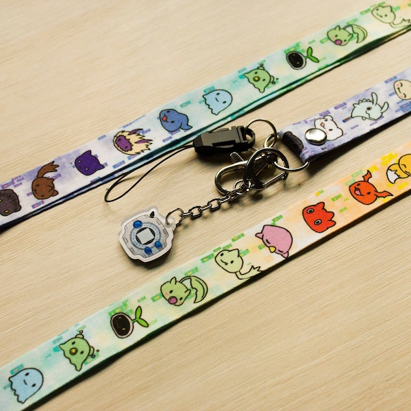 Baby Digimon Landyard met een schattig klein charmeurtje