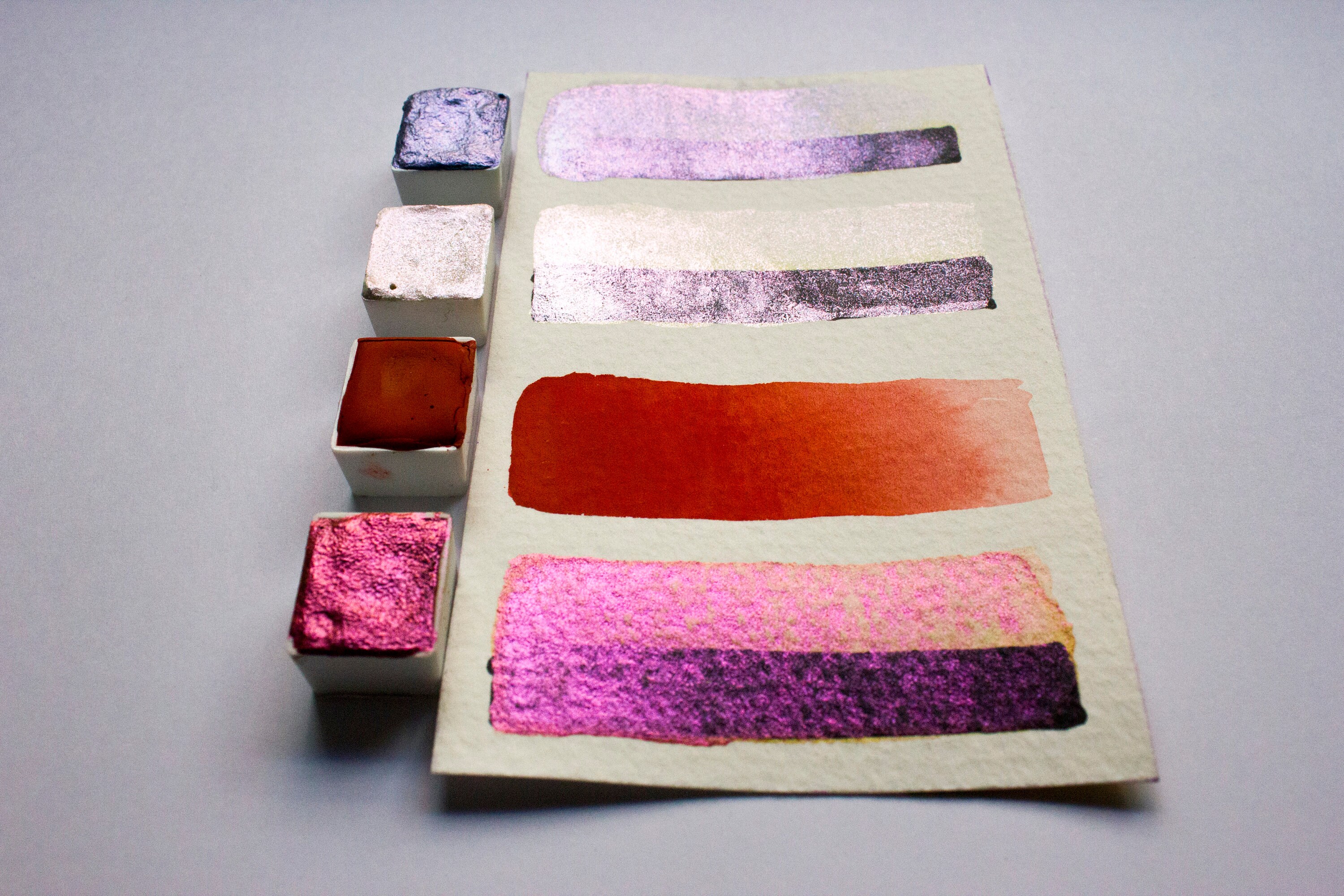 4 Set Handmade Watercolor Halfpans Etsy