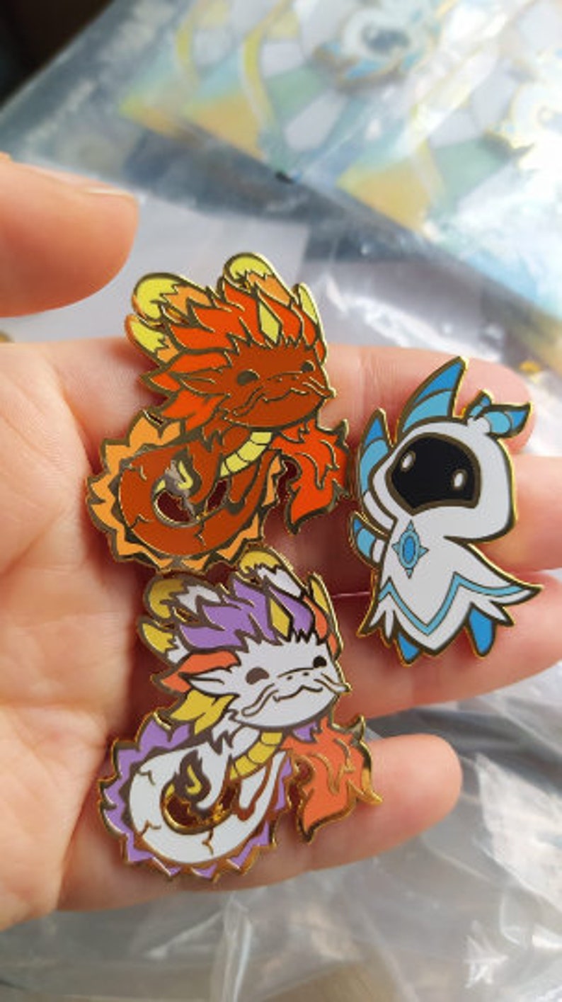 Hard Enamel Pin Rainbow Pastel Dragon | Etsy