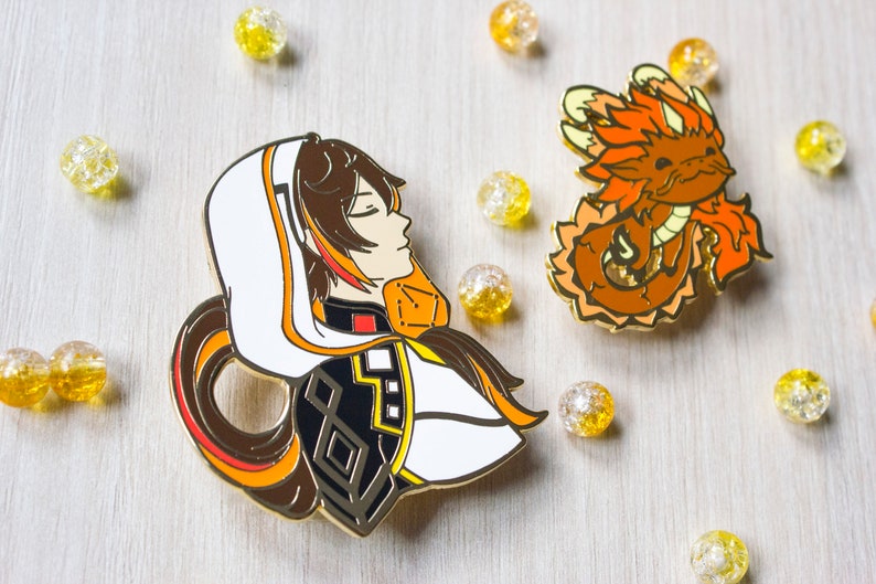 Genshin Impact Enamel Pins Archons 25 Venti Zhongli Etsy Singapore