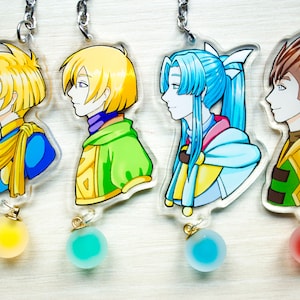 Golden Sun acrylic keychains double sided