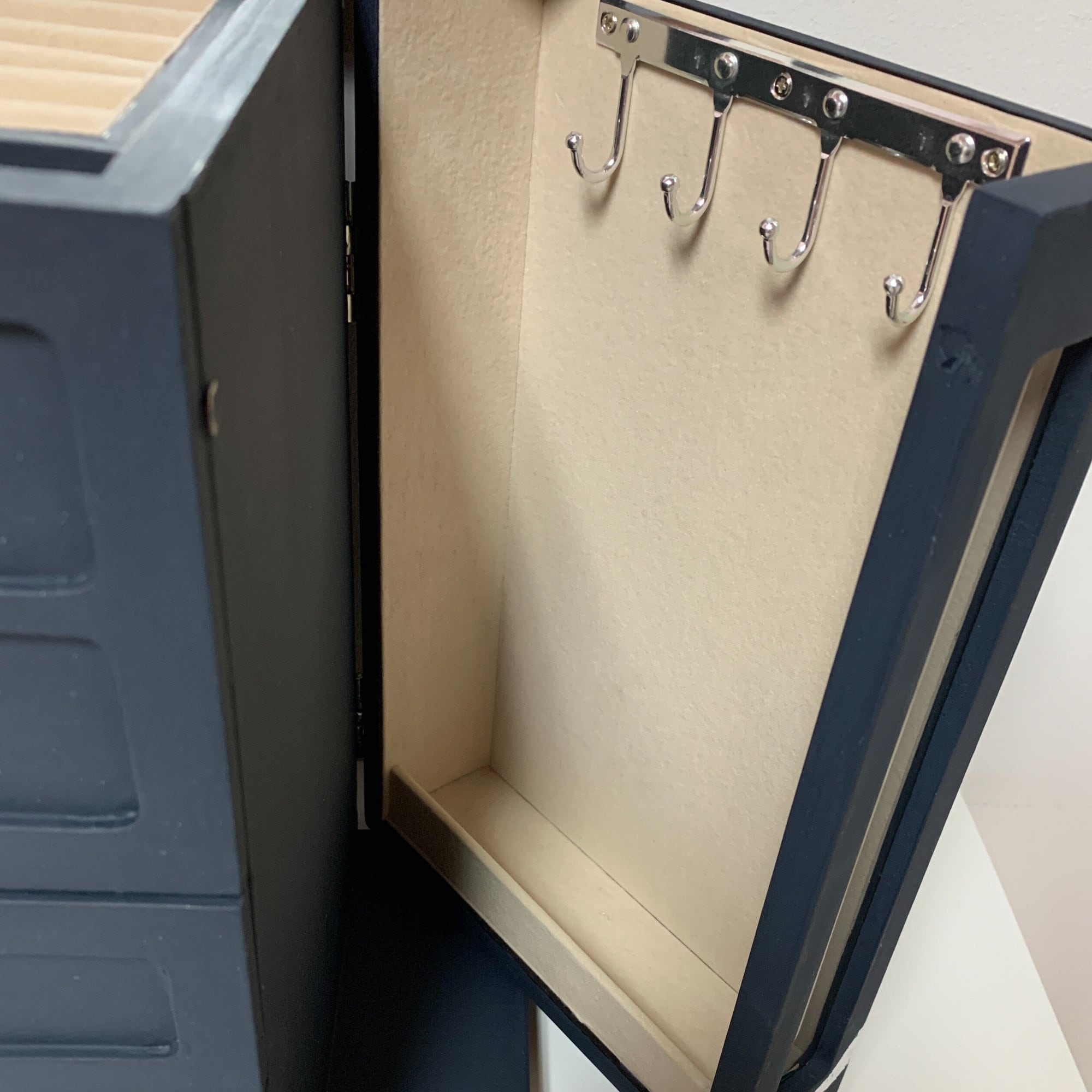 Dark Blue Jewelry Box Jewellery Box Large Jewelry Box Etsy