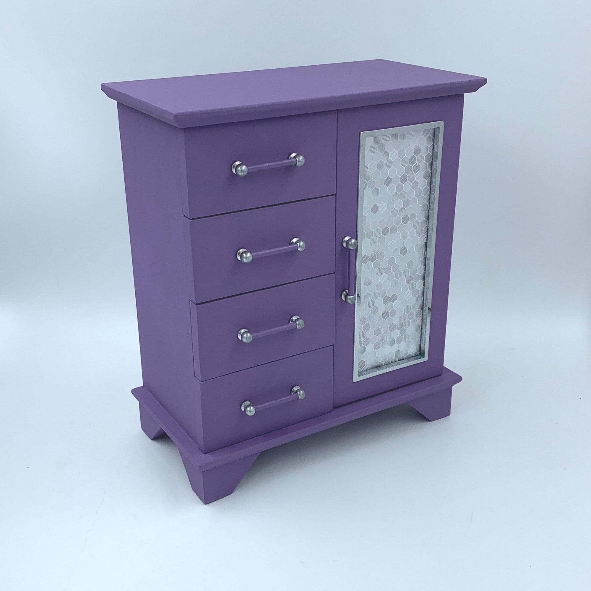 Purple Jewelry Box Jewellery Box Girls Jewelry Box Vintage Etsy